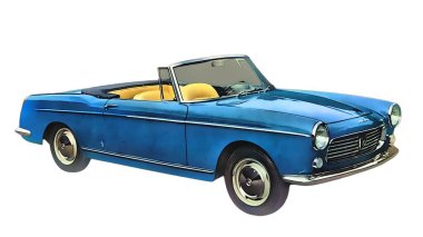 Illustration of an isolated Peugeot 404. High quality illustration