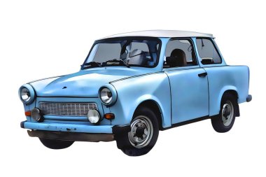 Illustration of an isolated trabant. High quality illustration