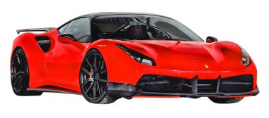 Illustration of an isolated Ferrari 458. High quality 