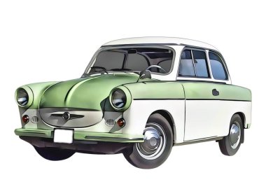 Illustration of an isolated trabant. High quality illustration