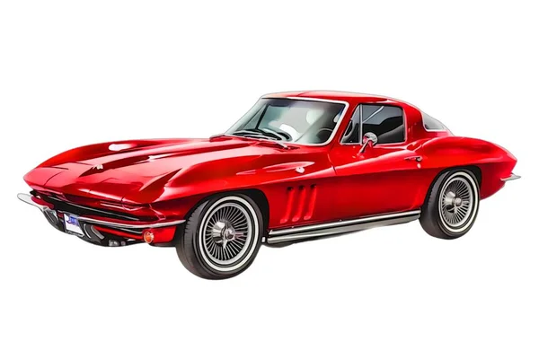 Illustration Isolated Chevrolet Corvette Stingray High Quality Illustration — 스톡 사진