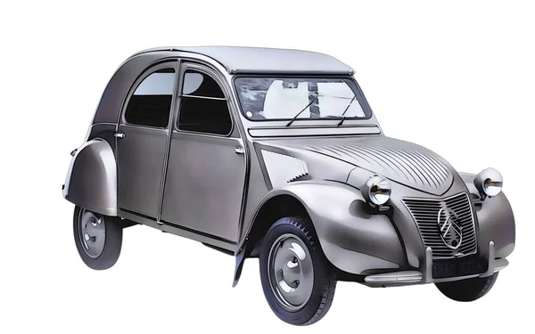 Illustration Isolated Citroen 2Cv High Quality — kuvapankkivalokuva