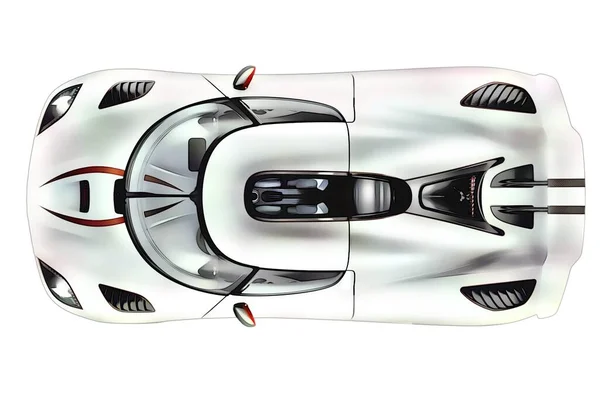 Illustration Isolated Koenigsegg High Quality Illustration — Stok fotoğraf