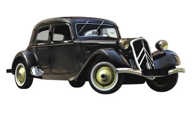 Illustration of an isolated Citroen traction. High quality illustration