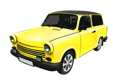 Illustration of an isolated trabant. High quality illustration