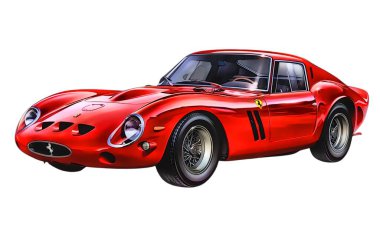 Illustration of an isolated Ferrari 250GTO. High quality 