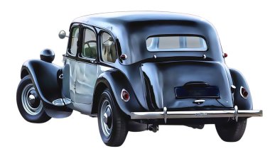 Illustration of an isolated Citroen traction. High quality illustration