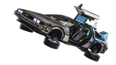 Illustration of an isolated Delorean DMC12. High quality illustration