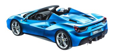 Illustration of an isolated Ferrari 458. High quality 