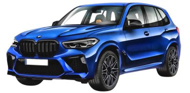 Illustration of an isolated BMW X5. High quality 