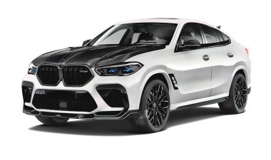 Illustration of an isolated BMW X6. High quality 