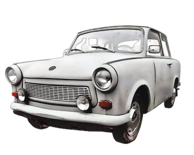 Illustration of an isolated trabant. High quality illustration