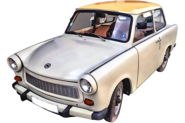 Illustration of an isolated trabant. High quality illustration