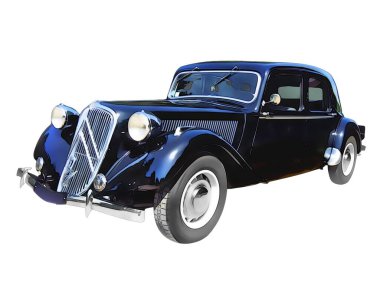 Illustration of an isolated Citroen traction. High quality illustration