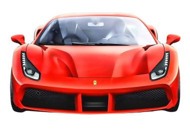 Illustration of an isolated Ferrari 458. High quality 