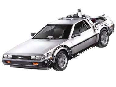 Illustration of an isolated Delorean DMC12. High quality illustration