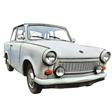 Illustration of an isolated trabant. High quality illustration