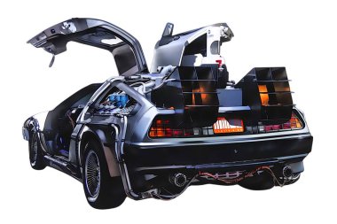 Illustration of an isolated Delorean DMC12. High quality illustration