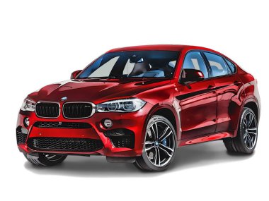 Illustration of an isolated BMW X6. High quality 