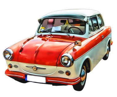 Illustration of an isolated trabant. High quality illustration