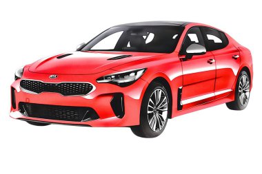 Illustration of an isolated kia stinger. High quality illustration