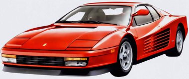 Illustration of an isolated Ferrari F40. High quality illustration