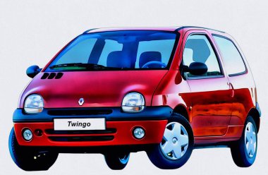 Illustration of an isolated Renault Twingo. High quality illustration