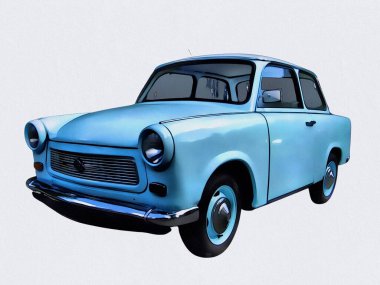 Illustration of an isolated trabant. High quality illustration
