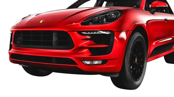 Illustration Isolated Porsche Macan High Quality Illustration — Photo