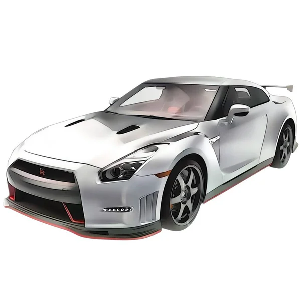 Illustration Isolated Nissan Gtr High Quality Illustration — Fotografia de Stock