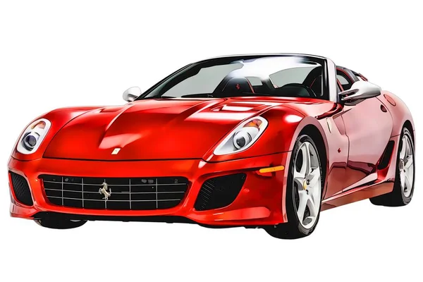 Illustration Isolated Ferrari F12 High Quality Illustration — Stockfoto