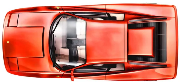 Illustration Isolated Ferrari F40 High Quality Illustration — 스톡 사진