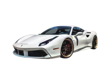 Illustration of an isolated Ferrari 458. High quality 