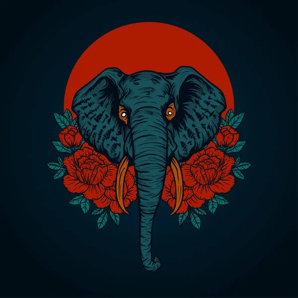 Elephant Vector Illustration Detailed Easy Edit — 图库矢量图片