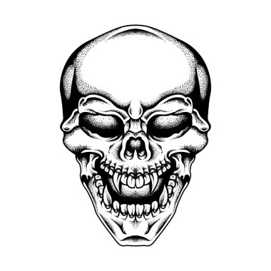 Skull vector illustration detailed and easy to edit