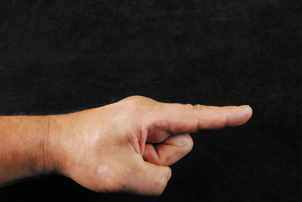 Index Finger Showing Direction Dark Background — Photo