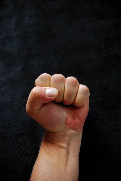 Raised Fist Gesture Determination Historically Used Left Wing Political Forces — Fotografia de Stock