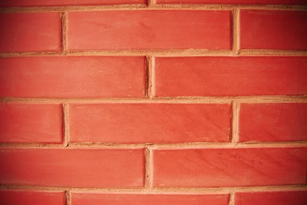 Red Clay Brick Wall Room Stove — Stock Photo, Image