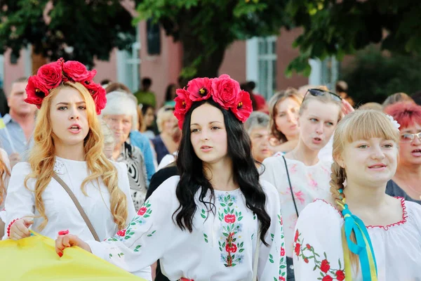 Romny Sumy Region Ukraine Youth Day June 2014 People Traditional — Fotografia de Stock