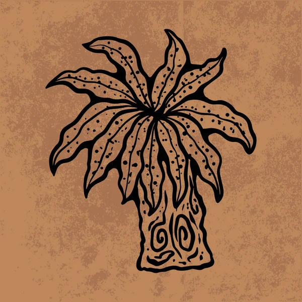 Botanical leaf doodle wildflower line art. Hand drawn vector illustration.Vintage floral outline. Suitable for wallpaper, poster, sticker,content social media