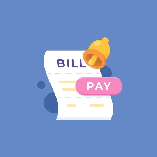 Icon Bill Notification Bill Payment Due Reminder Notes Receipts Invoices — 图库矢量图片