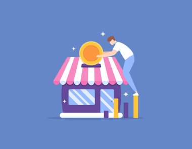 iş geliştirmek ve dükkanı geliştirmek. Emlak yatırım işi. Dükkan almak için para biriktir. Küçük orta büyüklükteki işletmeleri desteklemek. Finansal yardım ya da fon. Yatırımcılar işi büyütmek için para kullanıyorlar.