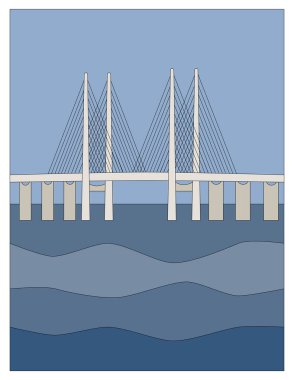 İsveç 'te Oresundsbron Köprüsü