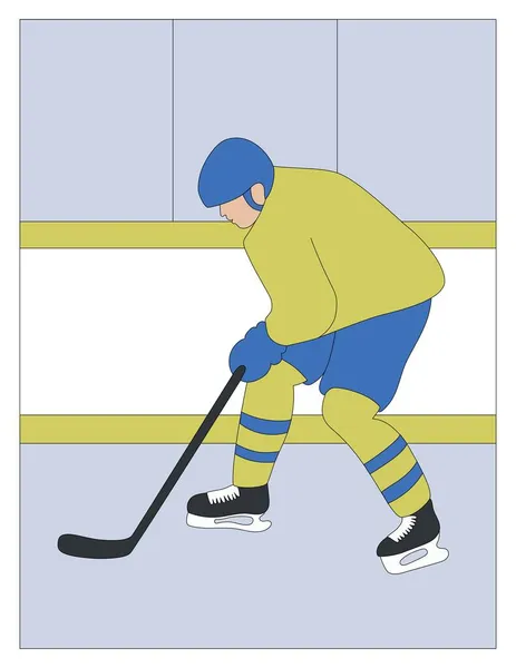 Hockey Sur Glace Sport Hiver — Image vectorielle