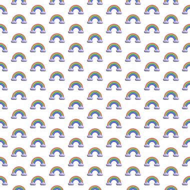 Seamless pattern rainbow 3D rendering