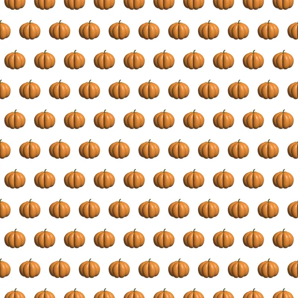 Seamless Pattern Halloween Pumpkin Rendering — Fotografia de Stock