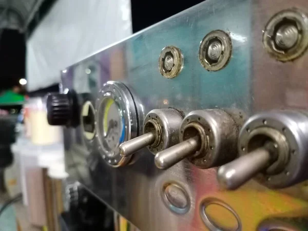 Close View Metal Panel Coffee Machine — Stockfoto