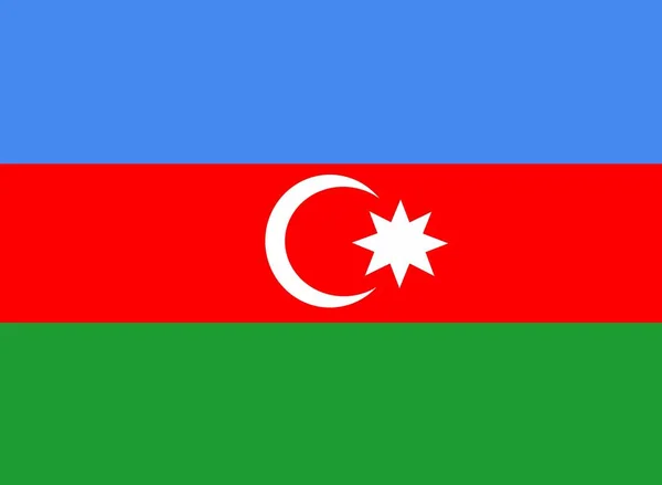 Εθνική Σημαία Του Αζερμπαϊτζάν Απεικόνιση — Φωτογραφία Αρχείου