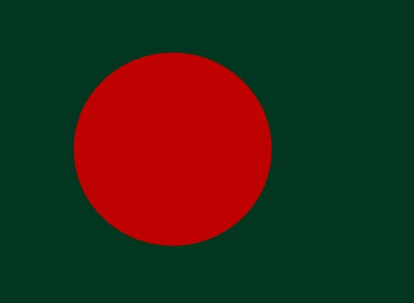 Государственный Флаг Бангладеш Оригинальных Цветах Пропорциях — стоковое фото