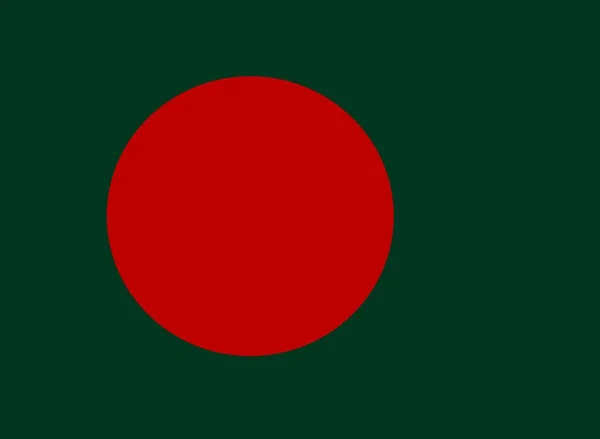 National Flag Bangladesh Original Colors Proportions — 스톡 사진